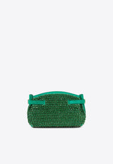 Salvatore Ferragamo Small Hug Crystal-Embellished Pouch 218942 HUG POUCH S 772445 GREEN RM