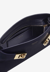 Salvatore Ferragamo Hug Calf Leather Crossbody Bag Blue 218964 HUG CB E/W 774622 MIDNIGHT