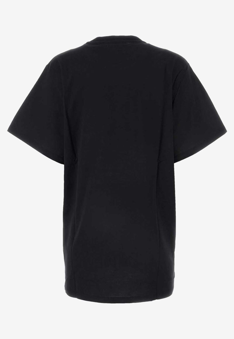 Max Mara Mango Embroidered Logo T-shirt Black 21946021600_000_002