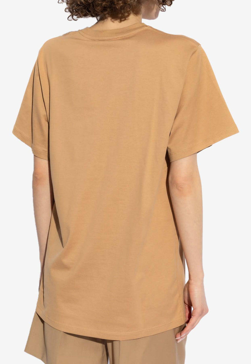 Max Mara Mango Embroidered Logo T-shirt Camel 21946021600_000_003