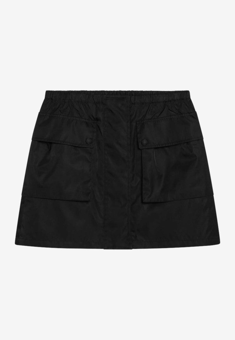 Prada Logo-Plaque Re-Nylon Mini Skirt 21H002OOO1WQ8/Q_PRADA-F0002