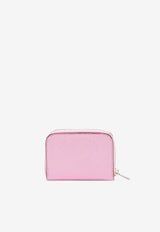 Salvatore Ferragamo Gancini Zipped Leather Cardholder 220406 763013 BUBBLE GUM Pink