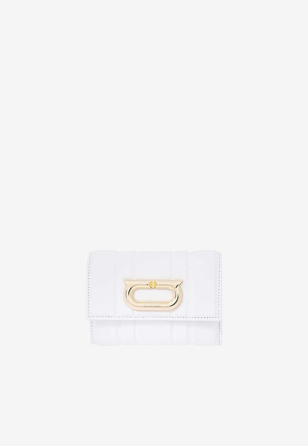 Salvatore Ferragamo French Leather Wallet 220445 FRENCH 765549 OPTIC WHITE White