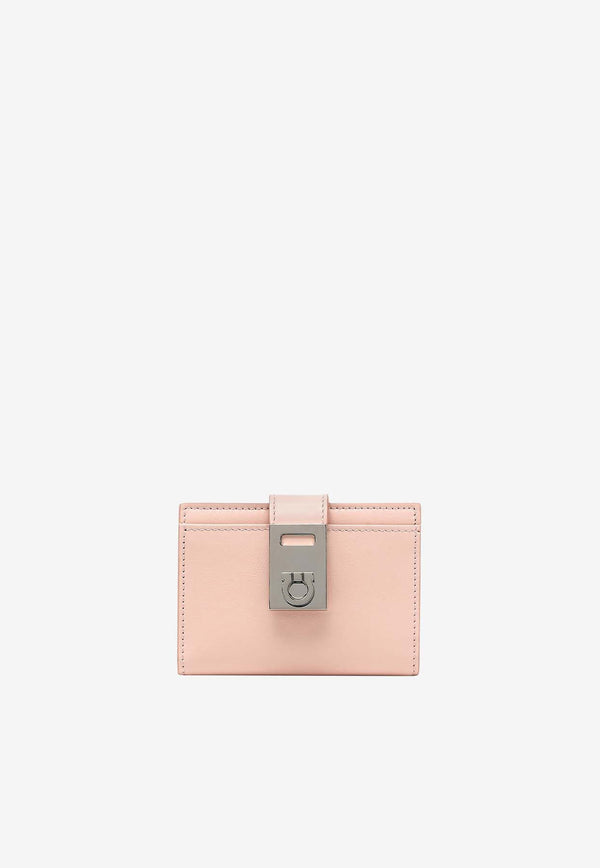 Salvatore Ferragamo Hug Leather Cardholder 220552 PORTACARTE 770884 NYLUND PINK