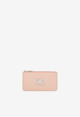 Salvatore Ferragamo Gancini Leather Cardholder 220629 PORTA CARTE 770768 NYLUND PINK