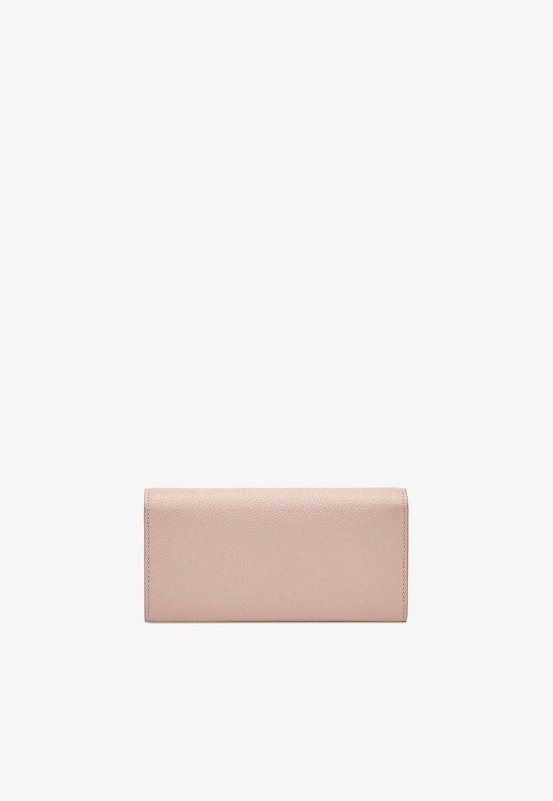 Salvatore Ferragamo Gancini Grained Leather Chain Clutch Pink 220636 775060 ROSE