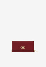 Salvatore Ferragamo Gancini Wallet with Chain Bordeaux 220636 WOC 779146 BORGOGNA