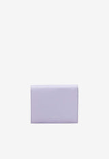 Salvatore Ferragamo Logo Stamp Compact Wallet in Calf Leather Lavender 220699 154 775328 NEW LAVANDER