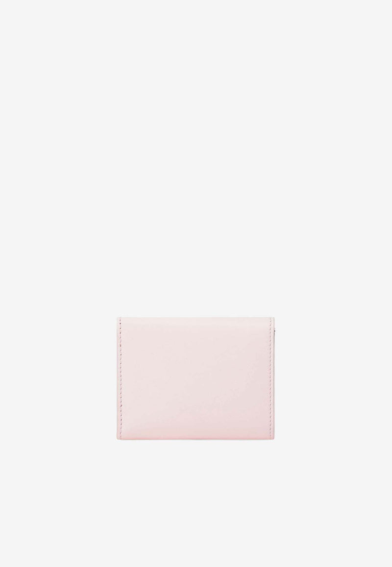 Salvatore Ferragamo Tri-Fold Compact Leather Wallet Pink 220867 TRIFOLD 779961 COTTON CANDY