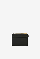 Salvatore Ferragamo Leather Cardholder with Keychain Black 220868 PORTA CARTE 779949 NERO