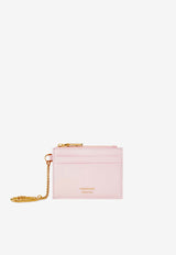 Salvatore Ferragamo Leather Cardholder with Keychain Pink 220868 PORTA CARTE 779954 COTTON CANDY