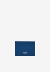 Salvatore Ferragamo Monogram Leather and Jacquard Fabric Cardholder Teal 220878 PRTA CARTE 779879 TEAL BLUE