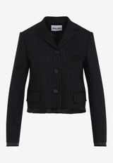 Pinstripe Wool Blazer