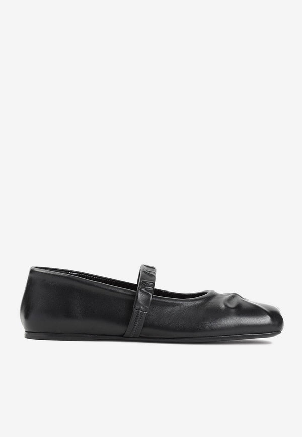 Mary Jane Leather Ballet Flats