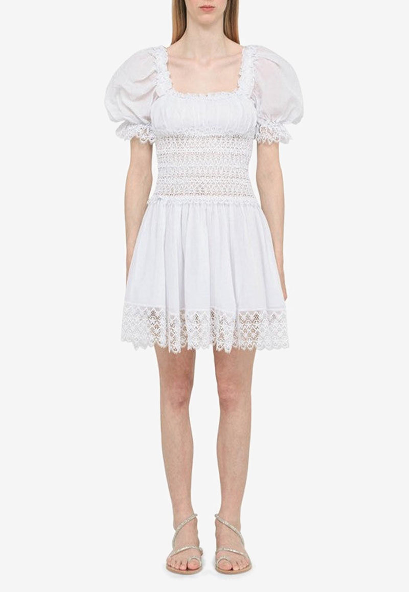 Charo Ruiz Melissa Laced Mini Dress White 221607CO/M_CHARU-WHT