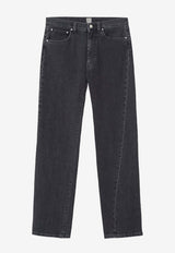 Toteme Washed Straight-Leg Jeans Gray 222-232-743GREY