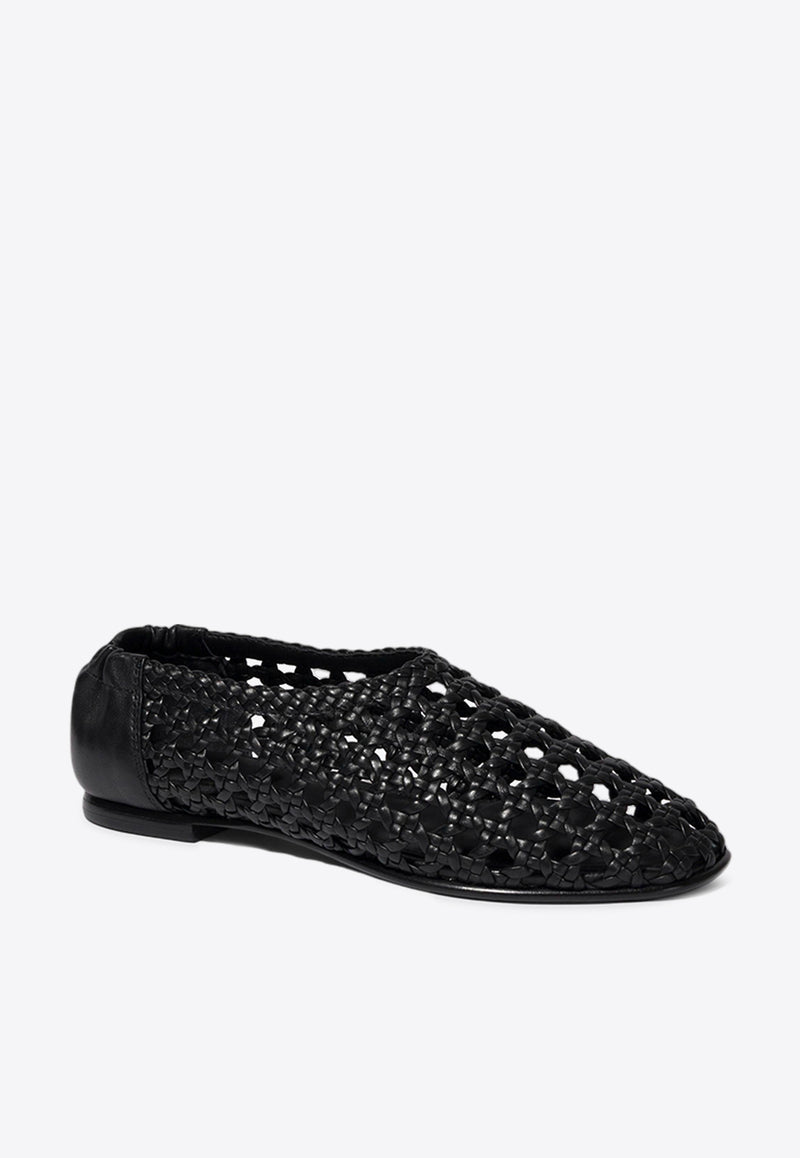 Simkhai Eden Woven Leather Ballet Flat 224-S009-LBLACK