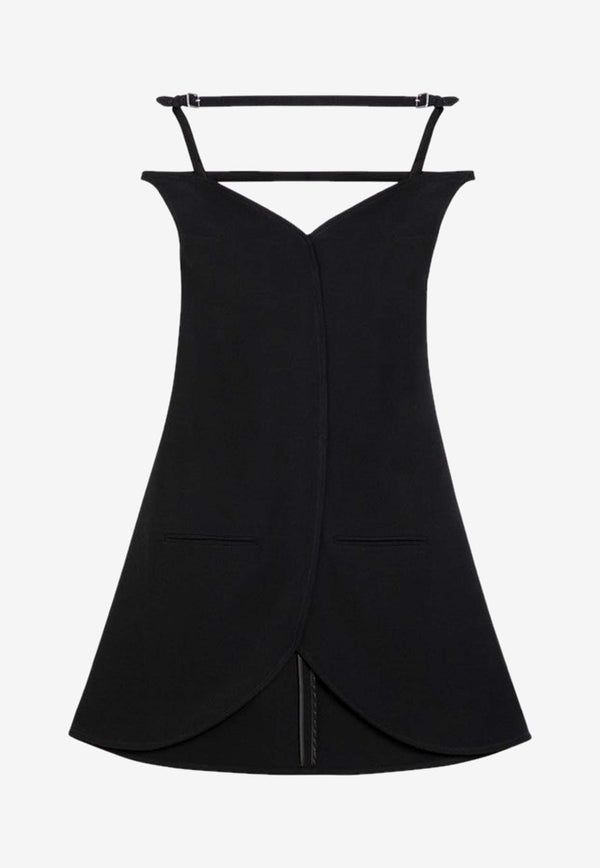 Courrèges Ellipse Bustier Mini Dress Black 224CRO383VI0013/O_COURR-9999