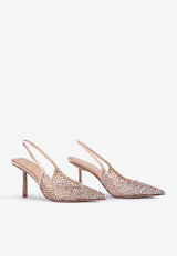 Le Silla Gilda 80 Crystal-Embellished Slingback  2299U080P1PPSAS 158