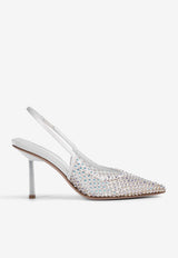 Le Silla Gilda 80 Crystal-Embellished Slingback 2299U080P1PPSAS 200