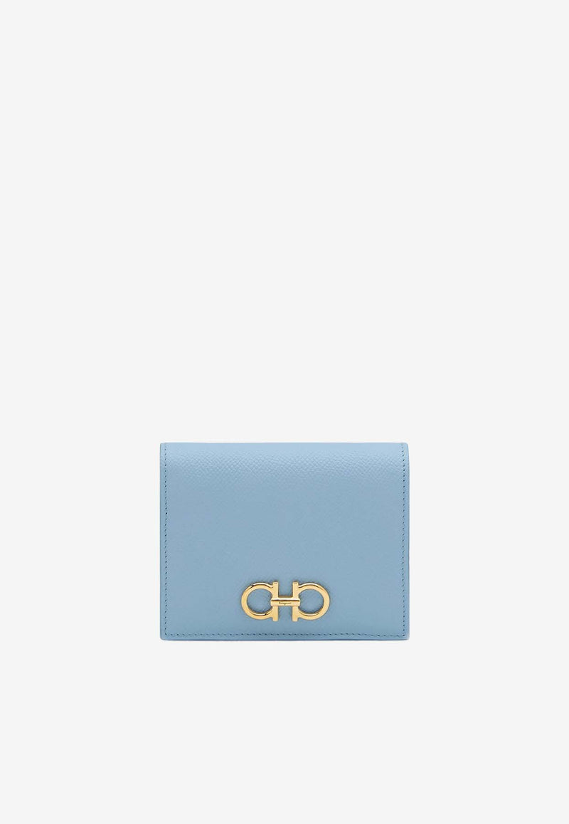 Salvatore Ferragamo French Bi-Fold Wallet in Grained Leather Sky Blue 22D780 154 774982 SKY BLUE