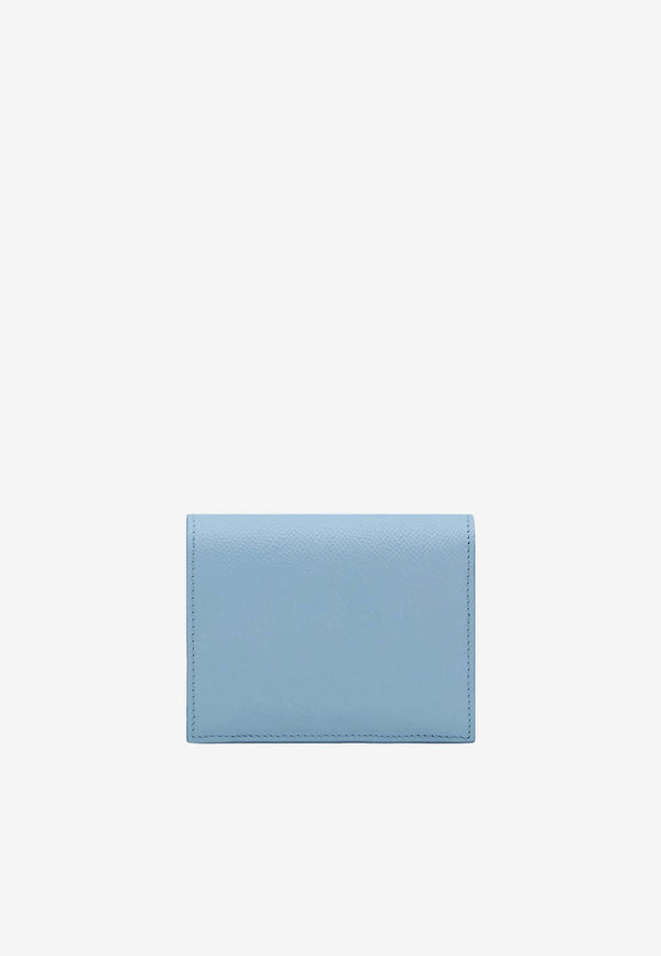 Salvatore Ferragamo French Bi-Fold Wallet in Grained Leather Sky Blue 22D780 154 774982 SKY BLUE