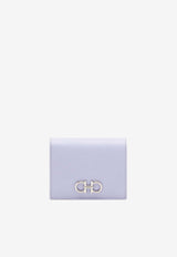 Salvatore Ferragamo French Bi-Fold Wallet in Grained Leather Lavender 22D780 154 774983 NEW LAVANDER