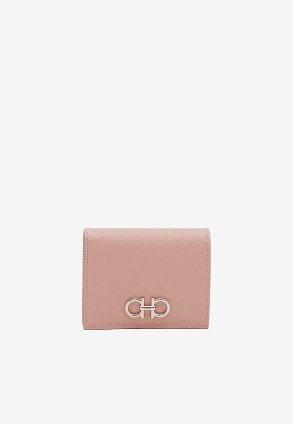 Salvatore Ferragamo French Bi-Fold Wallet in Grained Leather Pink 22D780 154 774984 ROSE