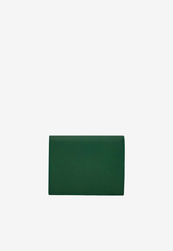 Salvatore Ferragamo Gancini Compact Leather Wallet Forest Green 22D780 154 779138 FOREST GREEN