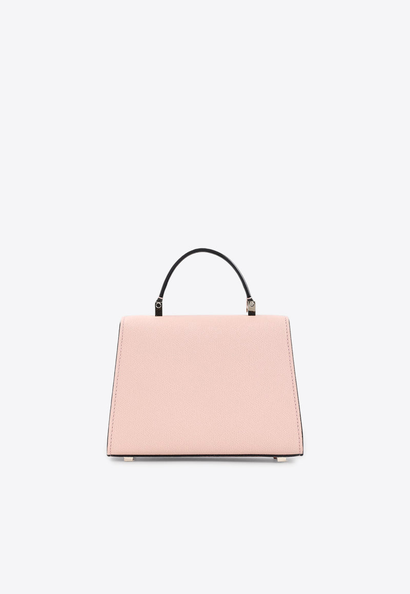 Micro Iside Leather Top Handle Bag