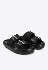 Logo Leather Sandals