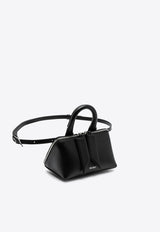 The Attico Mini Friday Leather Crossbody Bag Black 231WAH02BLACK