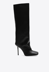 The Attico Sienna 105 Knee-High Boots in Calf Leather Black 231WS507L019/P_ATTIC-100