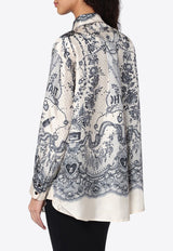 Zimmermann Crush Printed Silk Shirt  Ivory 2324TR251SI/Q_ZIMM-IL