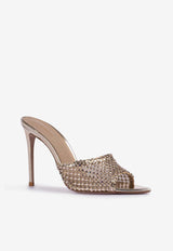 Le Silla Gilda 110 Crystal-Embellished Metallic Sandals 2340A100R1PPSTR 907 Metallic