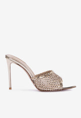 Le Silla Gilda 110 Crystal-Embellished Metallic Sandals 2340A100R1PPSTR 907 Metallic