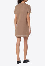 Prada Cashmere Crewneck Mini Dress Brown 23A08OOO1ISX/Q_PRADA-F0040