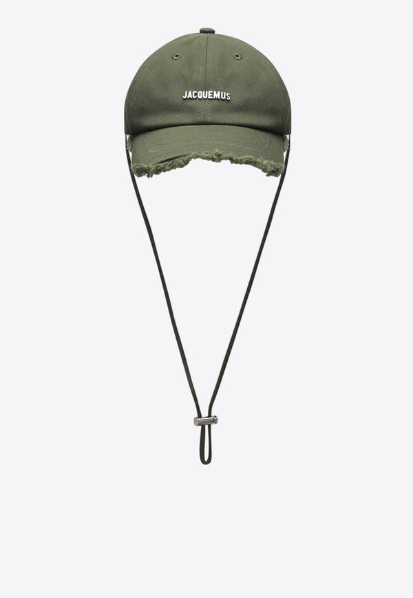 Jacquemus The Artichaut Fringed Baseball Cap Khaki 23E235AC452U5012/Q_JACQM-560