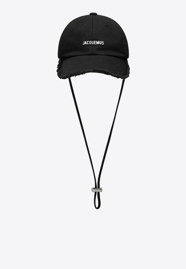 Jacquemus Artichoke Logo Drawstring Cap Black 23E235AC452U5012/Q_JACQM-990