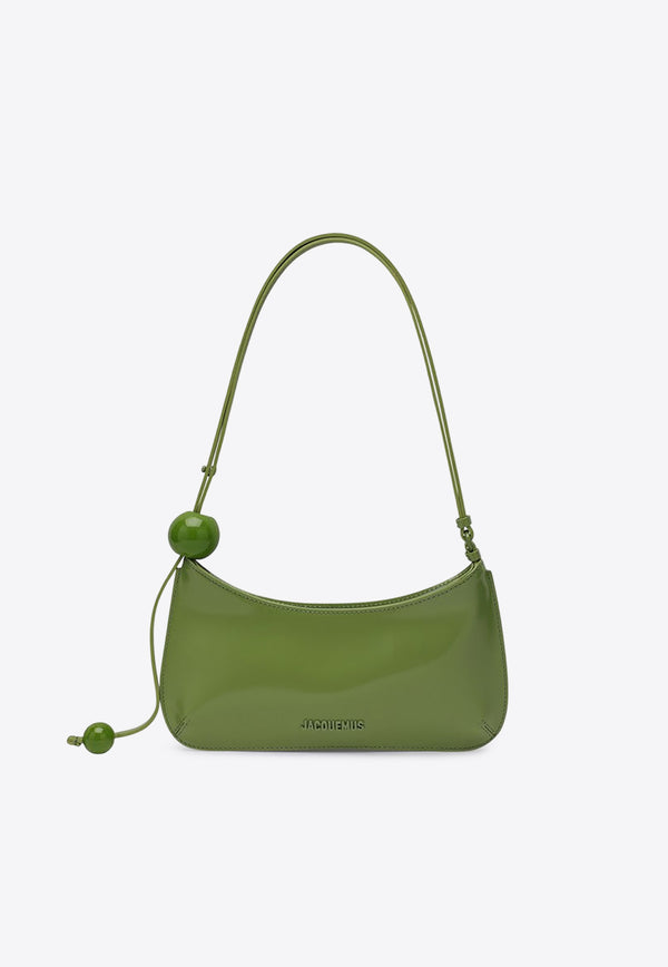 Jacquemus Le Bisou Perle Leather Shoulder Bag Green 23H233BA0573128/Q_JACQM-550