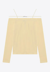 Jacquemus The Sierra Off-Shoulder Top Yellow 23H233JS1652313/Q_JACQM-212