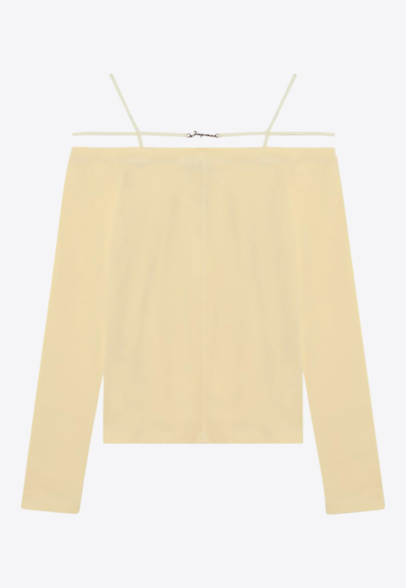 Jacquemus The Sierra Off-Shoulder Top Yellow 23H233JS1652313/Q_JACQM-212