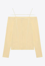 Jacquemus The Sierra Off-Shoulder Top Yellow 23H233JS1652313/Q_JACQM-212