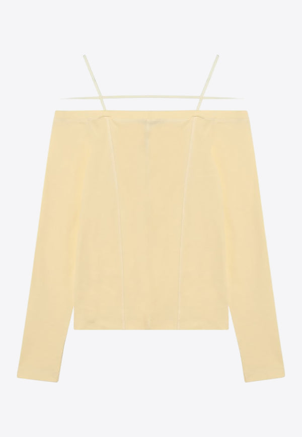 Jacquemus The Sierra Off-Shoulder Top Yellow 23H233JS1652313/Q_JACQM-212