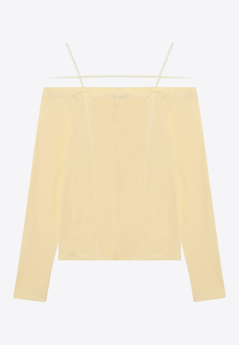 Jacquemus The Sierra Off-Shoulder Top Yellow 23H233JS1652313/Q_JACQM-212