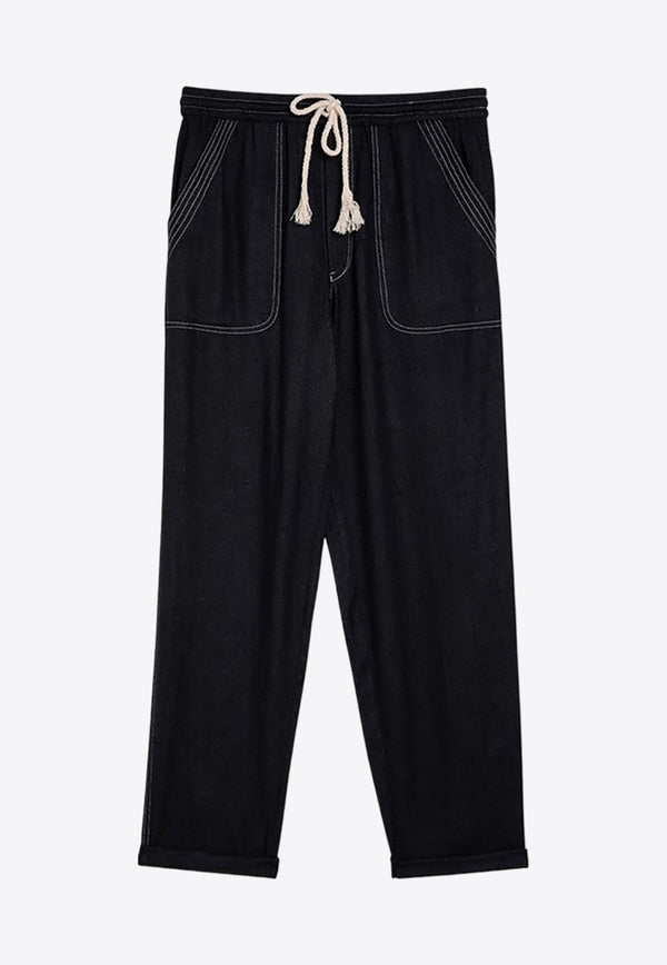 Isabel Marant Rope Drawstring Silk Pants 23PPA0025FBA1J58E/O_ISAET-02FK