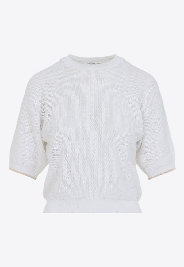 Short-Sleeved Knitted Sweater