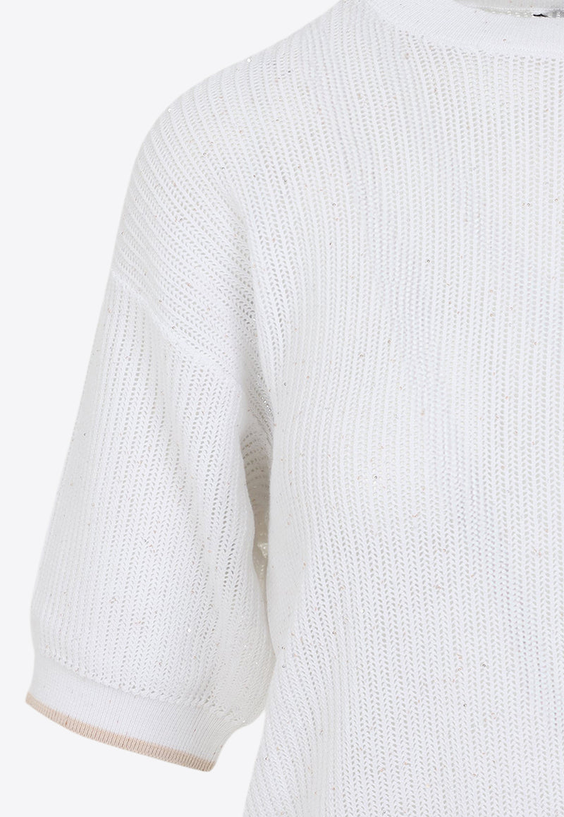 Short-Sleeved Knitted Sweater