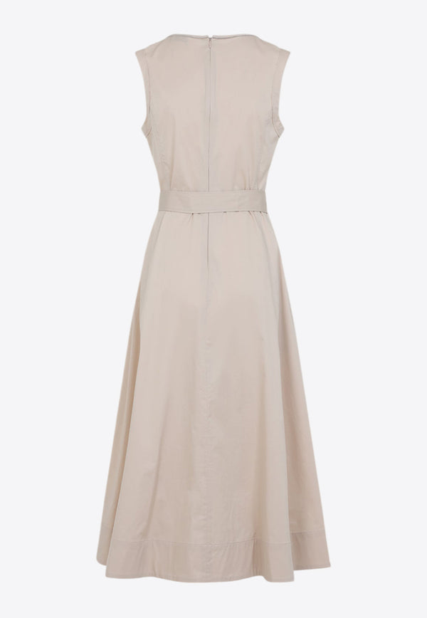 Belted Maxi Sleeveless Dress