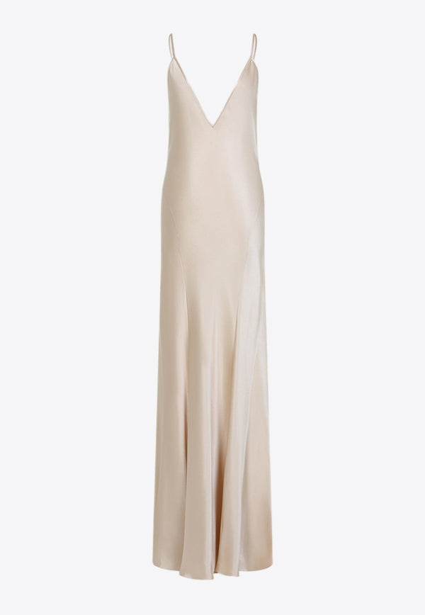 Sleeveless Maxi Dress in Silk